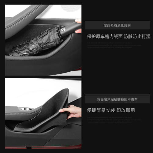 适用于特斯拉焕新款MODEL 3车门储物盒全包车门槽收纳盒防滑配件 - 图1
