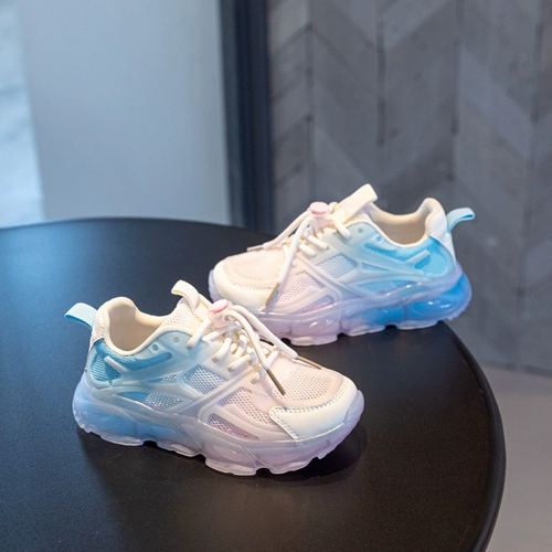 Летняя сетчатая детская спортивная обувь для мальчиков, градиент, 2023