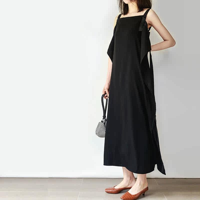 韩版2020夏季宽松显瘦无袖连衣裙 裙踪魅影连衣裙