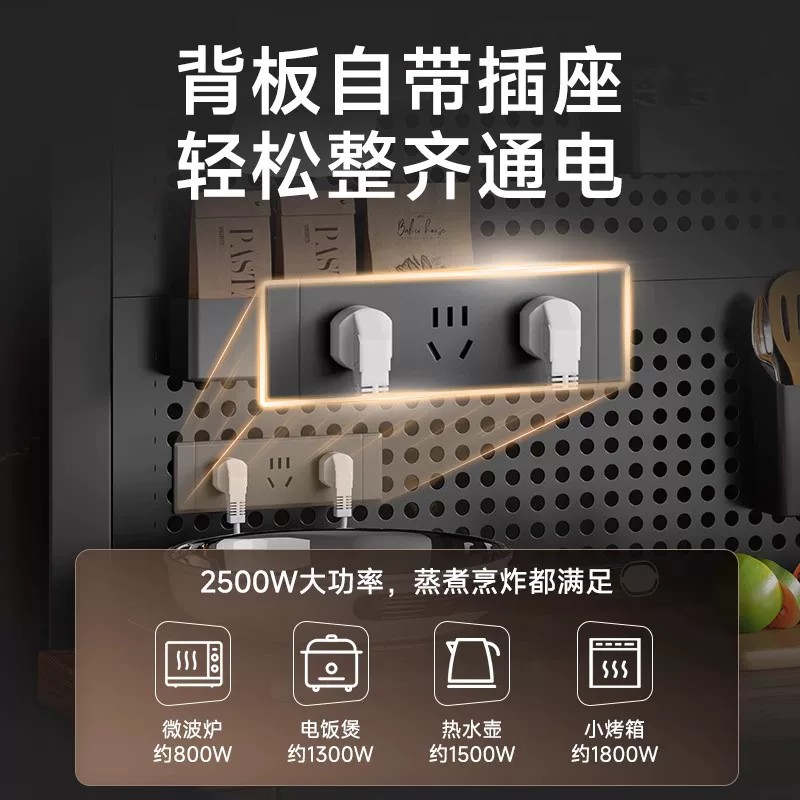 Tea cabinet storage rack beside the refrigerator sideboard home living room storage rack floor-to-ceiling wall-mounted dining table rack with holes