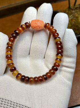 海洋风瑰宝玳瑁色手串品质温润满级花纹手链佛珠小众文玩送礼佳品