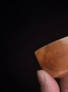 纯天然保真西藏老羊角酒杯养生文玩送礼套装高端文玩收藏送领导