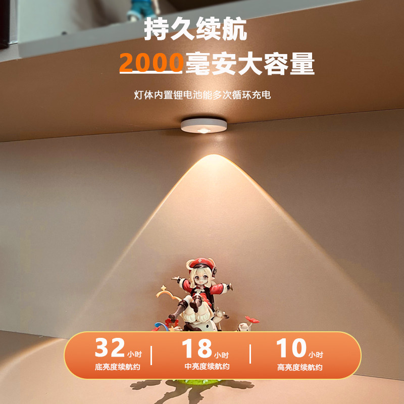 充电射灯感应手办灯小山丘展示柜led灯免打孔布线无线柜子酒柜灯,淘宝优惠券,粉丝福利购,淘宝优惠卷