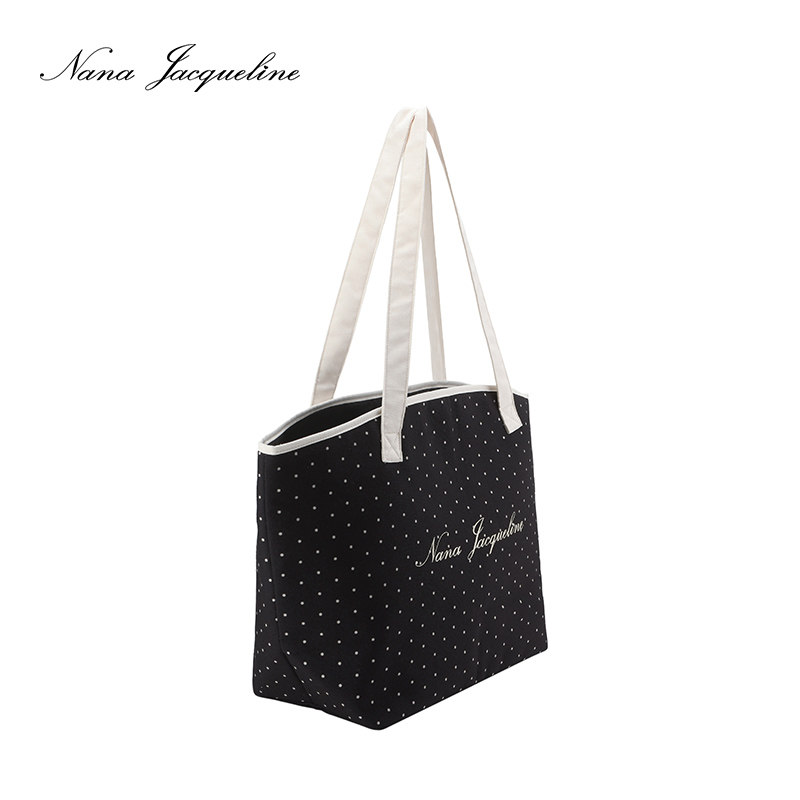 [甄选6折]NanaJacqueline单肩手提包女大容量百搭波点印花沙滩包,淘宝优惠券,粉丝福利购,淘宝优惠卷