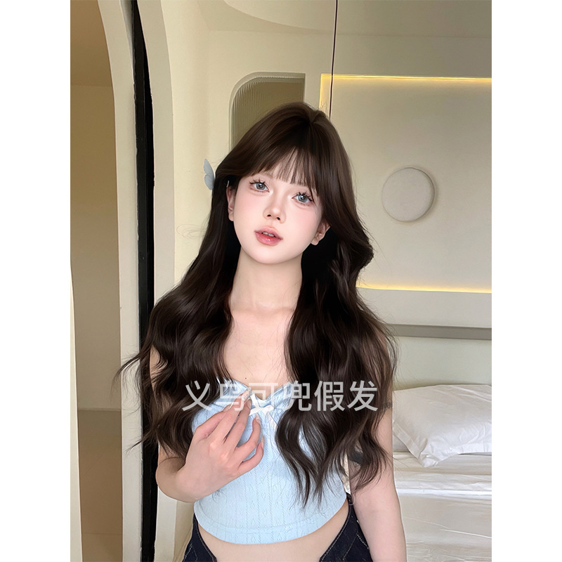 可兜日常假发女长发全头套式仿真自然中长款波浪卷蛋卷长卷发假发 - 图2