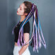 Dirty braids wig ponytail fake braids colorful gradient female braids street dance European and American dirty braids Tibetan boxing braids