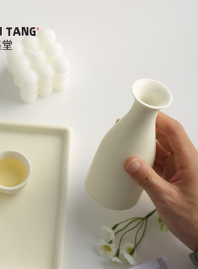宜集堂INS奶油风陶瓷客厅小花瓶