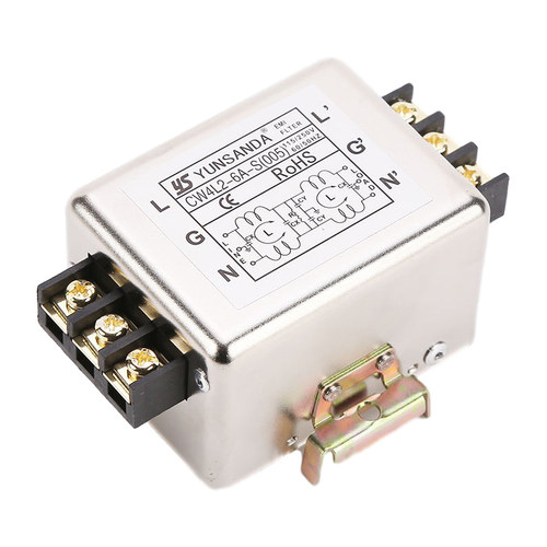 EMI单相交流电源滤波器220v抗干扰CW4L2-10A-R1导轨端子10A20A30A - 图1