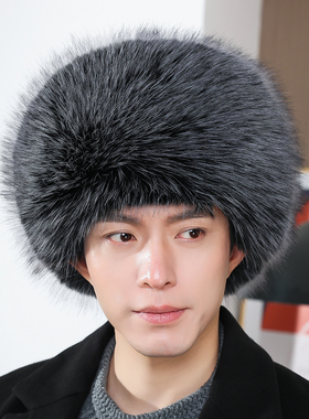 仿狐狸毛帽子男冬季仿皮草民族风蒙古帽保暖护耳东北滑雪帽韩版潮