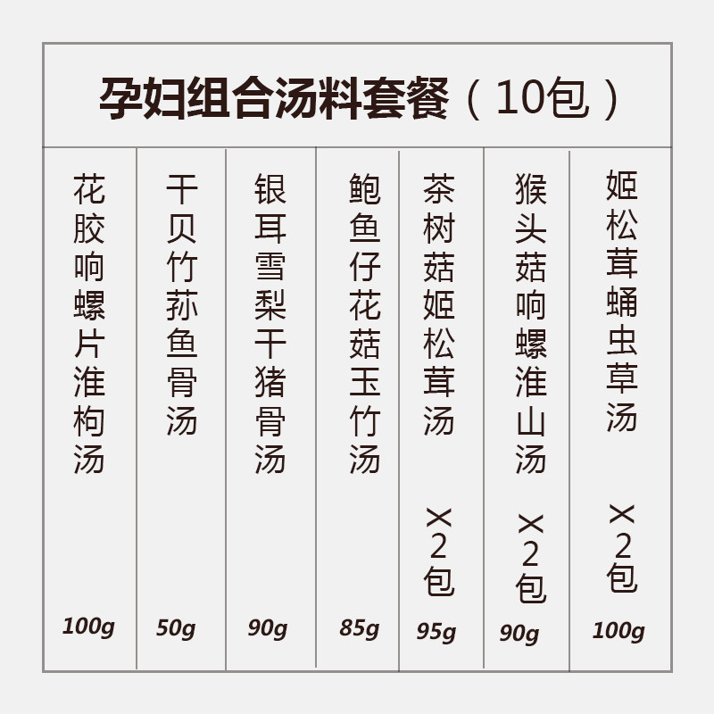 汤膳师10包组合套餐 汤膳师食品药膳养生汤料
