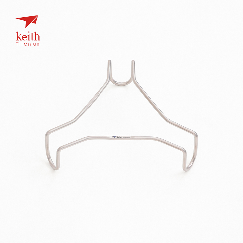 keith铠斯纯钛蒸架三脚蒸格钛蒸架多功能柴火架卡式煮饭器锅炉架