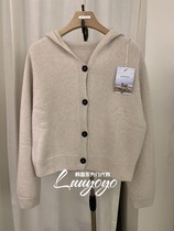 WIDA-P Korea East gate 2023 Winter new 100 lap buckle Even cap Long sleeve needle weasel-shirt woman