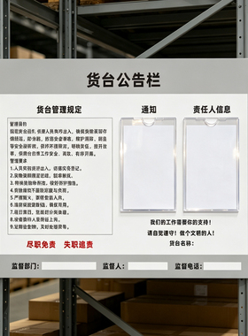 亚克力货架管理规章公告栏通知栏