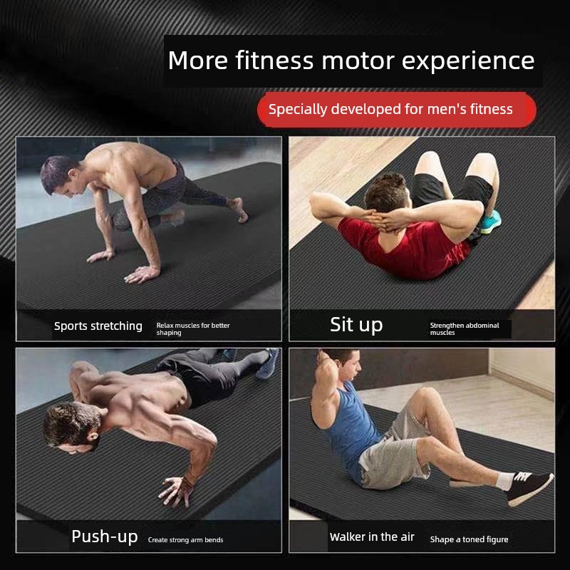 Yoga Mat Exercise Thick Non-slip Gym Fitness Durable Pilates - 图1