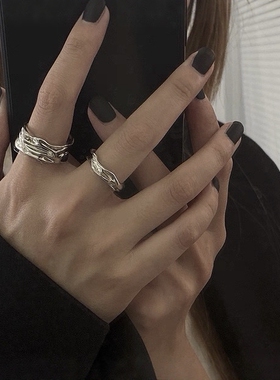 【南面】高级感戒指男款不规则小众设计开口戒女男潮牌情侣食指戒