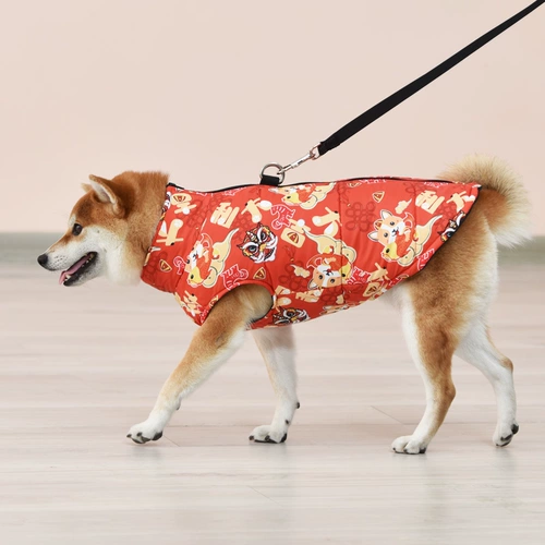 Собачья одежда зима в хлопковой одежде Шиба Ину Ке Фонд Фонд Средний и большой собачий хлопчатобумажная одежда теплые домашние животные осень и зимняя одежда