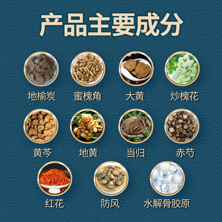 香港进口血治消痔疮特效药便出血内外混合痔非太宁复方菜酸酯栓