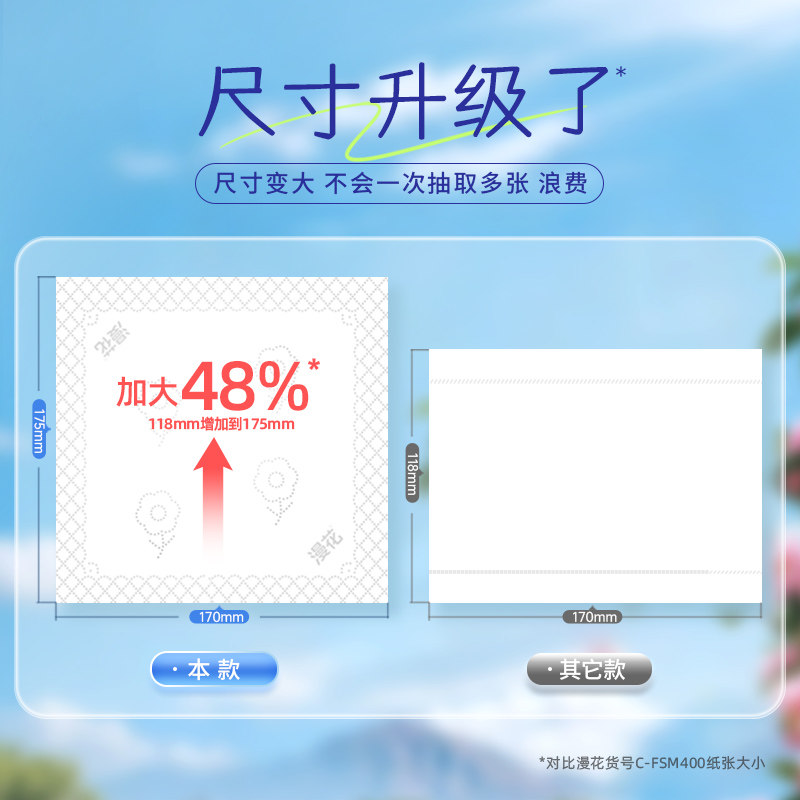 漫花抽纸家用实惠装餐巾纸面巾纸整箱批纸巾卫生纸抽可擦手SJ