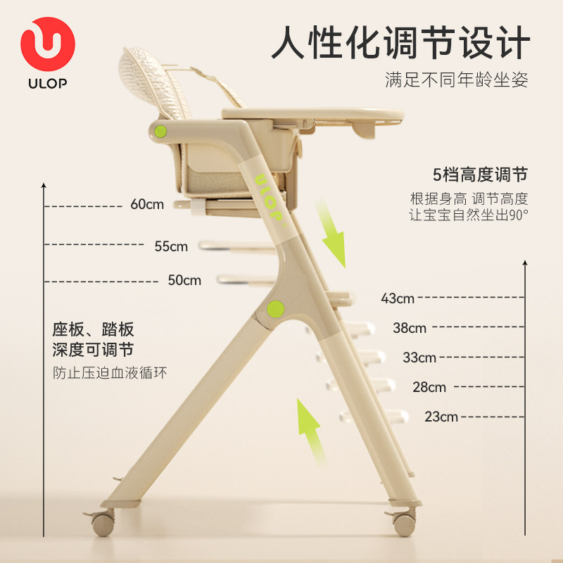 ULOP优乐博儿童餐椅多功能宝宝成长椅新生儿座餐桌椅家用学习椅,淘宝优惠券,粉丝福利购,淘宝优惠卷