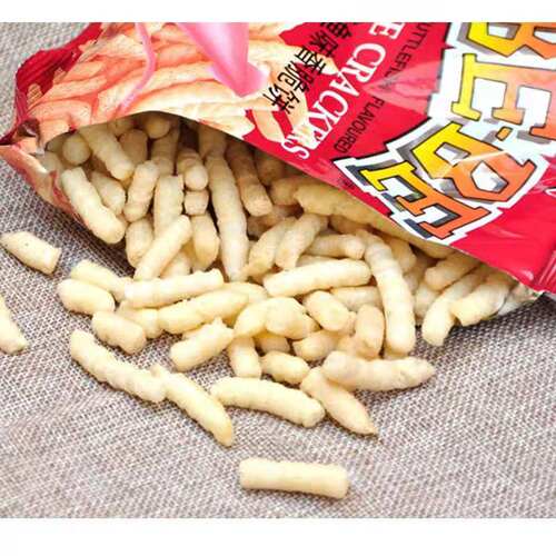 玉美虾条鱿鱼味香脆饼膨化食品儿时怀旧膨化小吃休闲解馋怀旧零食 - 图0