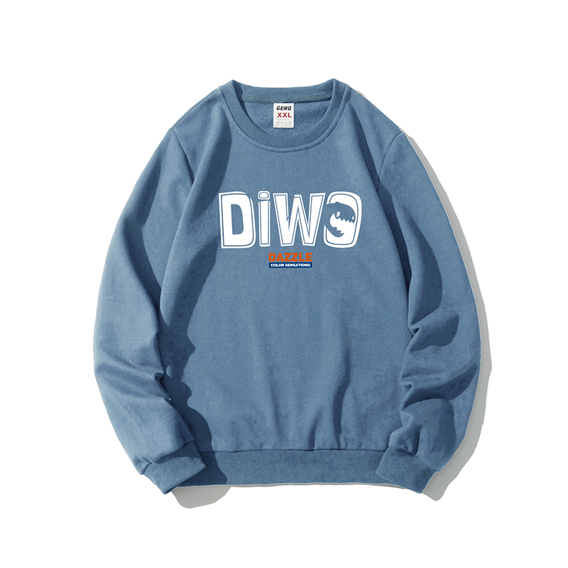 gerq美式高街卡通复古圆领男女卫衣 谷尔骑卫衣