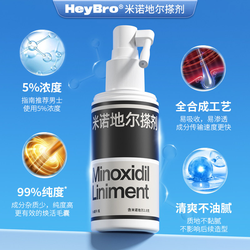 heybro男专用米诺地尔酊搽剂 heybro医药白发脱发