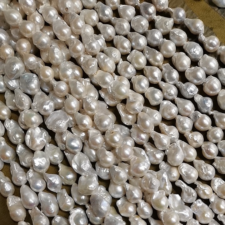 外贸款小鱼尾巴洛克异形珠天然淡水珍珠散珠项链半成品一条40公分,淘宝优惠券,粉丝福利购,淘宝优惠卷
