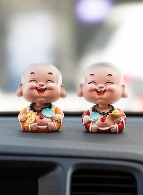 招财弥勒佛财神弹簧摇头可爱车内桌面摆家居装饰品创意小设摆件