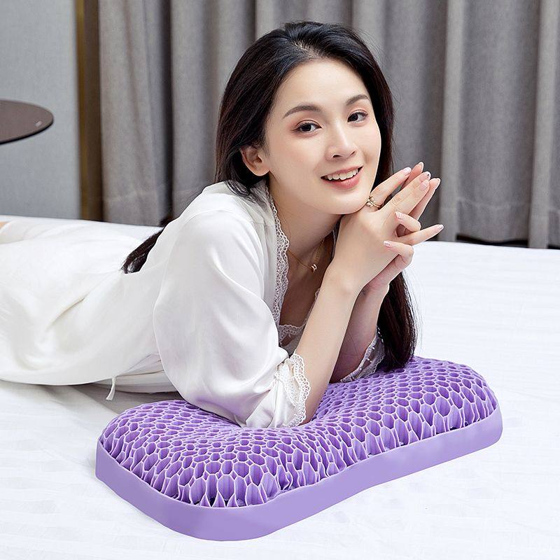 tpe凝胶颈椎蝶翼青年枕头冬暖透气可水洗易睡眠高回弹格子深睡枕,淘宝优惠券,粉丝福利购,淘宝优惠卷