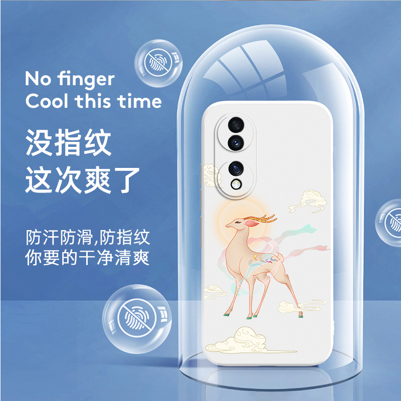 适用荣耀FNE一AN00手机壳FNEAN00保护ANOO套FNEANOO华为HONOR70七十七零H0N0R70HON/NOR液态硅胶全包防摔男女 - 图2