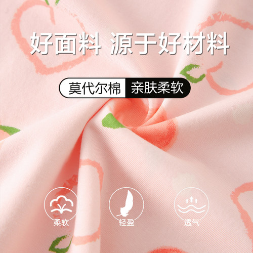 儿童睡衣女孩春夏款长袖套装薄款女童家居服a类卡通中大童空调服 - 图1