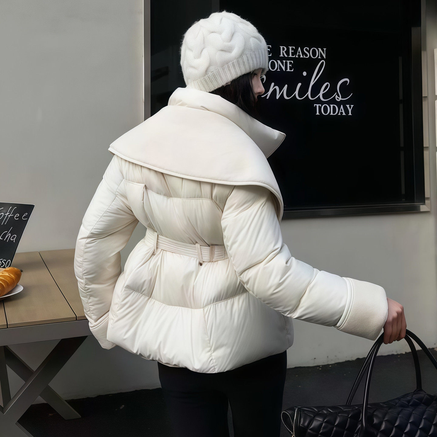 韩国穿搭假两件羽绒棉服女秋冬季新款休闲收腰加厚羊羔绒棉袄外套,淘宝优惠券,粉丝福利购,淘宝优惠卷