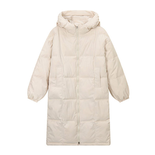 连帽中长款羽绒棉服棉衣女2025冬季新款宽松洋气减龄显瘦加厚外套 - 图0