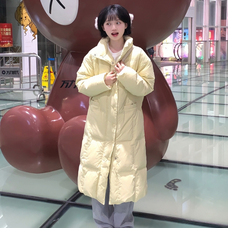 保命90白鸭绒小个子羽绒服女2025秋冬装新款学院风显瘦加厚外套潮 - 图1