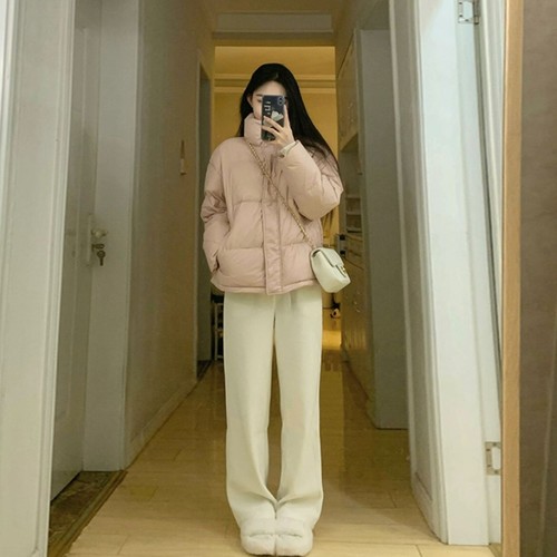 90白鸭绒短款立领羽绒服女2025秋冬季新款洋气减龄加厚保暖外套潮 - 图2