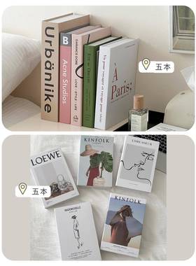 创意ins风假书仿真书装饰品摆件客厅书本桌面装饰书拍照道具摆设