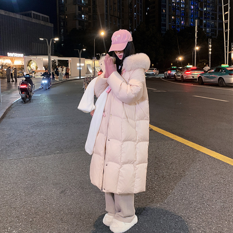 反季羽绒棉服女长款过膝oversize大毛领宽松棉衣外套2025年新款潮,淘宝优惠券,粉丝福利购,淘宝优惠卷