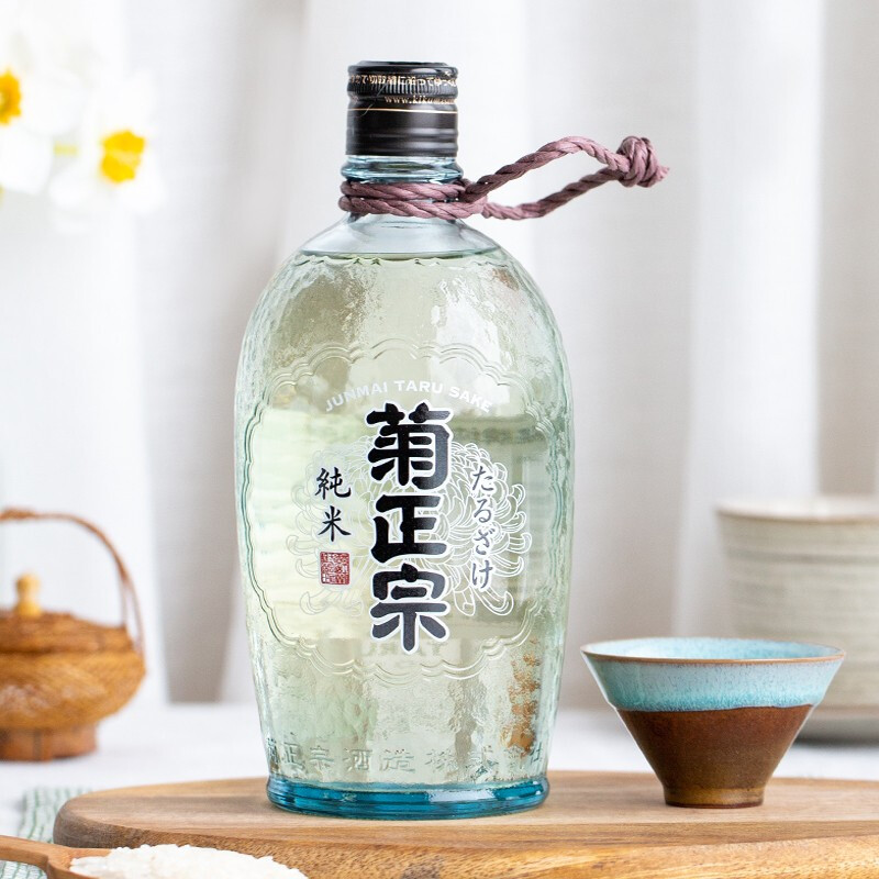 日本原装进口菊正宗纯米清酒樽酒 日式洋酒低度酒720mL - 图0