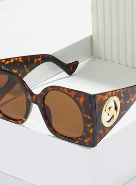 法国cherrykoko新款方框太阳镜 欧美个性大框时尚太极图遮阳墨镜