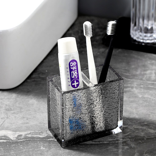 卫生间轻奢电动牙刷置物架刷牙杯酒店卫浴五件套浴室摆件洗漱套装 - 图2