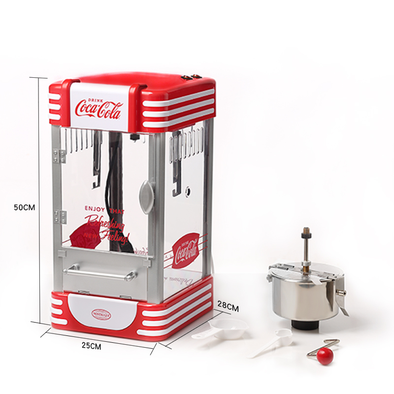 可口可乐爆米花机家用迷你商用摆摊用全自动小型电动老式苞米粒机 - 图0