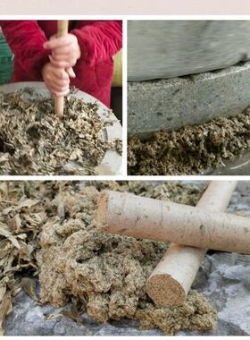 湖北陈蕲艾小瑞家古法石磨艾条1.5到9cm石碾艾手工陈艾柱石臼艾绒