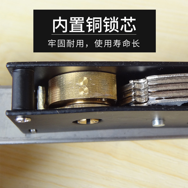 不锈钢拉闸门锁 吊趟钩锁 铝合金滑门锁 推拉玻璃移门锁内置钩锁