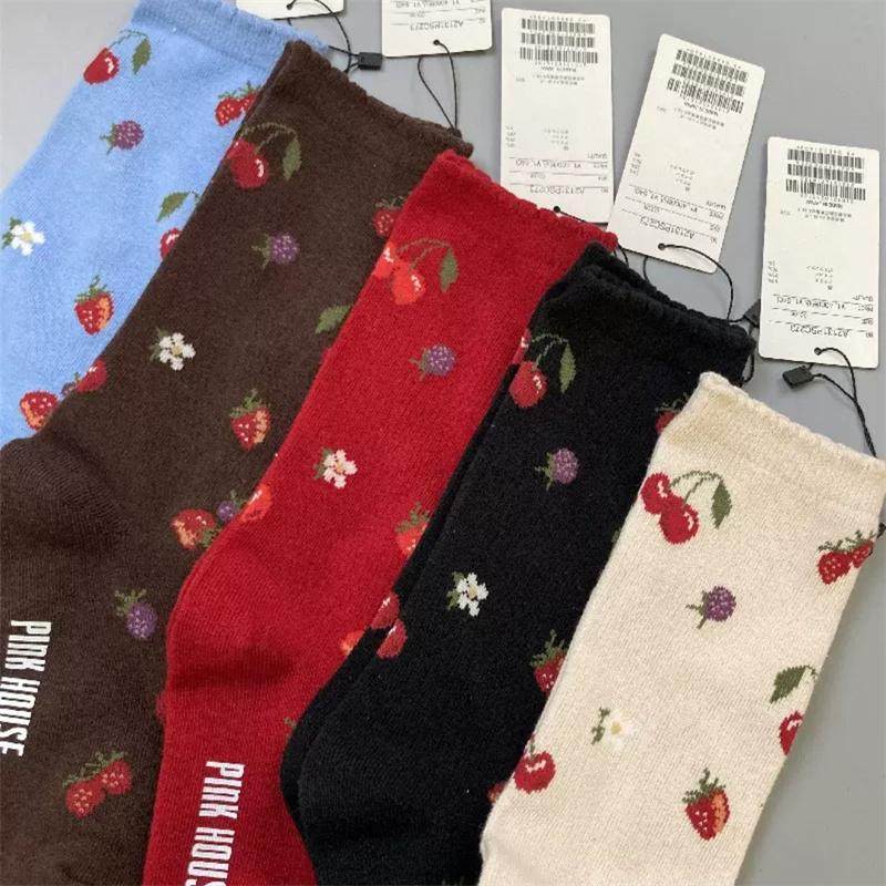 日系jk甜美少女小腿袜蝴蝶结木耳花边甜美可爱图案中筒女袜子 - 图2