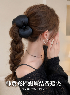 充棉胖胖蝴蝶结香蕉夹甜美头饰