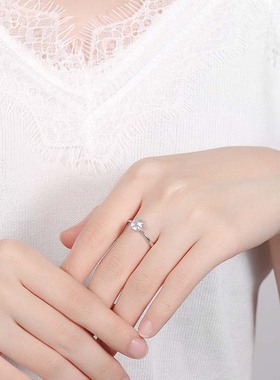 锆石戒指开口可调节情侣款