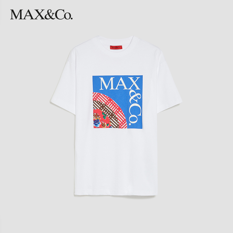 MAX&Co.2023春夏新款 LOGO徽标印花T恤短袖3971053203001maxco-图3