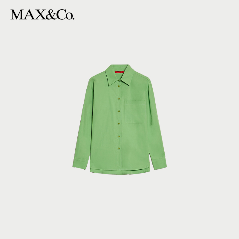 MAX&Co.2024春夏新款全棉府绸衬衫6111044402maxco-图3