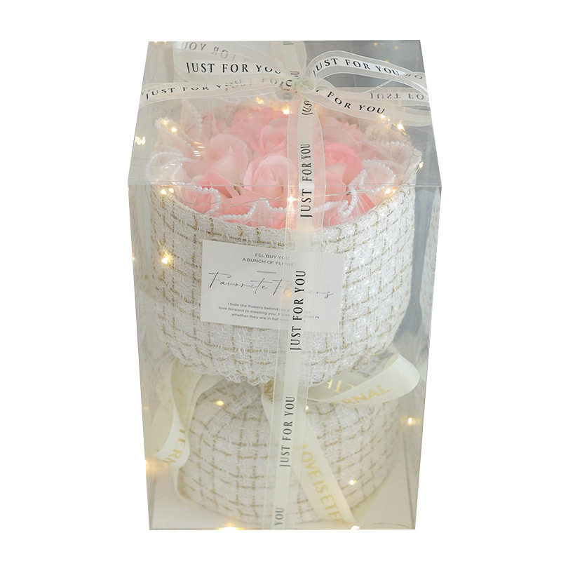 小香风香皂玫瑰花束送女朋友闺蜜女友生日礼物女生七夕情人节礼物