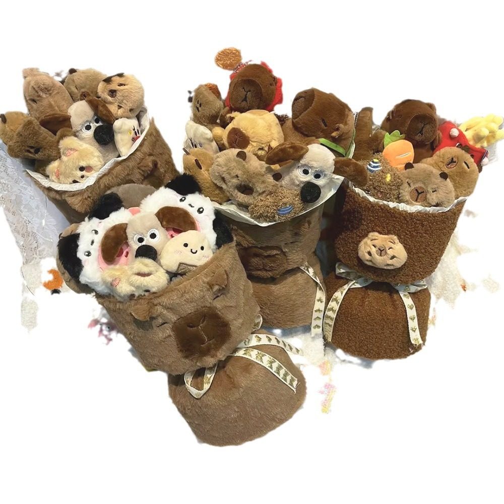 公仔花束生日礼物卡皮巴拉创意花束礼品送女朋友圣诞节情人节礼物